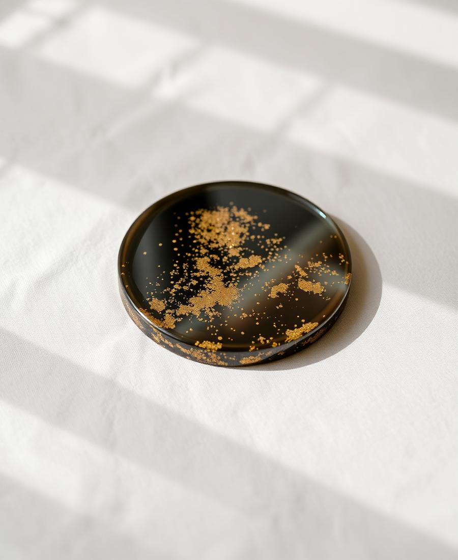 Gold Flake Coaster